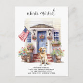 Labrador Retriever Geel Hond Patriottisch Huisdier Aankondigingskaart (Voorkant)