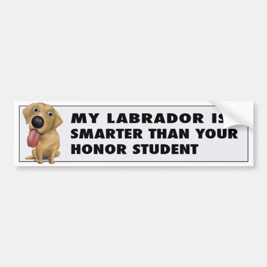 Labrador Retriever (Geel) Honor Bumpersticker (Voorkant)
