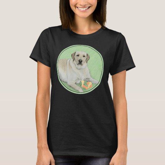 Labrador Retriever Geel met Tennis Balls T-shirt (Voorkant)