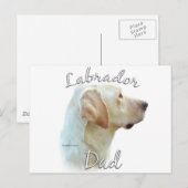 Labrador Retriever (geel) Pap 2 Briefkaart (Voorkant / Achterkant)