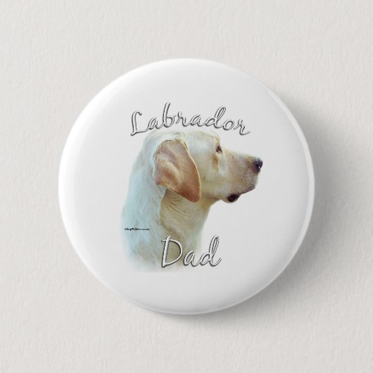 Labrador Retriever (geel) Pap 2 Ronde Button 5,7 Cm (Voorkant)