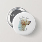 Labrador Retriever (geel) Pap 2 Ronde Button 5,7 Cm (Voorkant /achterkant)