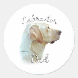 Labrador Retriever (geel) Pap 2 Ronde Sticker