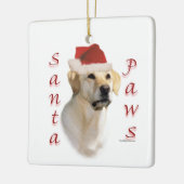 Labrador Retriever (geel) Santa Paws Keramisch Ornament (Links)