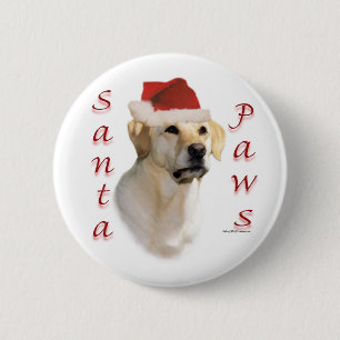 Labrador Retriever (geel) Santa Paws Ronde Button 5,7 Cm