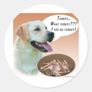 Labrador Retriever (geel) Turkije Ronde Sticker