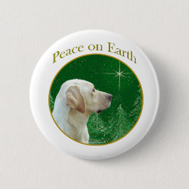 Labrador Retriever (geel) Vrede Ronde Button 5,7 Cm