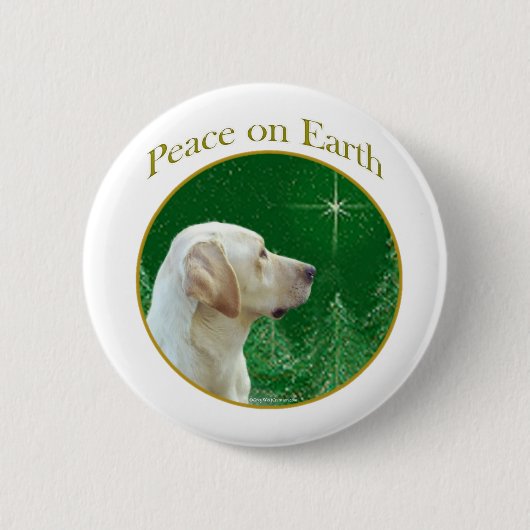 Labrador Retriever (geel) Vrede Ronde Button 5,7 Cm (Voorkant)