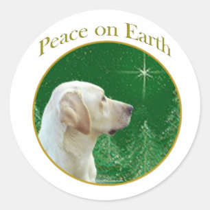 Labrador Retriever (geel) Vrede Ronde Sticker