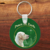 Labrador Retriever (geel) Vrede Sleutelhanger (Voorkant)