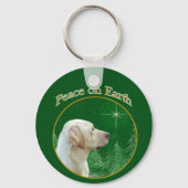Labrador Retriever (geel) Vrede Sleutelhanger (Achterkant)