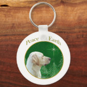 Labrador Retriever (geel) Vrede Sleutelhanger (Voorkant)