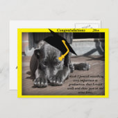 Labrador Retriever gele de petten van de Gefelicit Briefkaart (Voorkant / Achterkant)