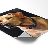 Labrador Retriever | Gele Lab Hond Schilderij Poster (Hoek)