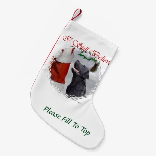 Labrador Retriever Geloof Kerstmis Kleine Kerstsok (Voorkant (Hangend))