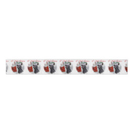 Labrador Retriever Gelooft Kerstmis Grosgrain Lint