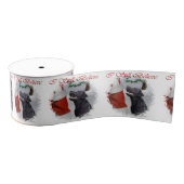Labrador Retriever Gelooft Kerstmis Grosgrain Lint (Spoel)