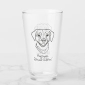 Labrador Retriever. Geluk, Retriever Editie! Glas (Achterkant)
