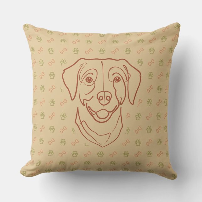 Labrador Retriever. Gelukseditie! Kussen (Voorkant)