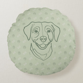 Labrador Retriever. Gelukseditie! Rond Kussen