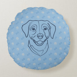 Labrador Retriever. Gelukseditie! Rond Kussen