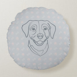 Labrador Retriever. Gelukseditie! Rond Kussen