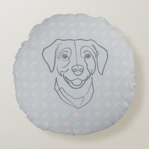 Labrador Retriever. Gelukseditie! Rond Kussen