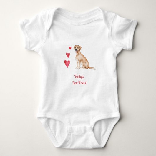 Labrador Retriever Gepersonaliseerde Beste Vriend Romper (Voorkant)