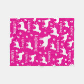 Labrador Retriever Gepersonaliseerde Deken Zwart (Voorkant (Horizontaal))