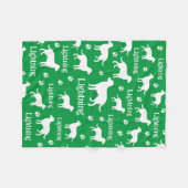 Labrador Retriever Gepersonaliseerde Deken Zwart (Voorkant (Horizontaal))