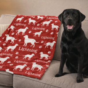 Labrador Retriever Gepersonaliseerde Deken Zwart