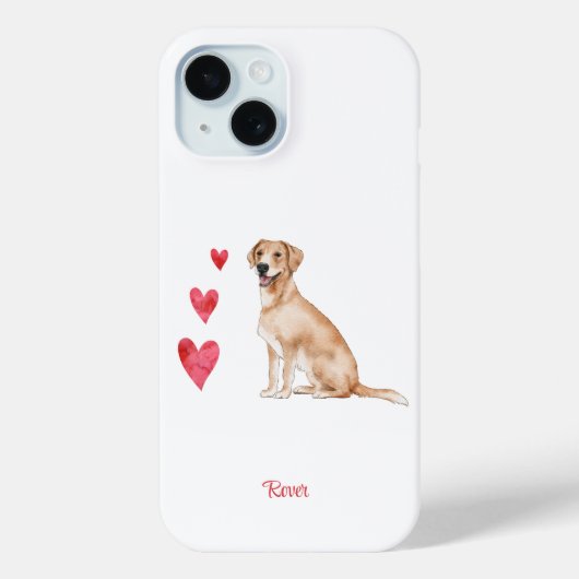 Labrador Retriever gepersonaliseerde hond Case-Mate iPhone Case (Achterkant)