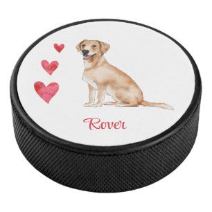 Labrador Retriever gepersonaliseerde hond Hockey Puck