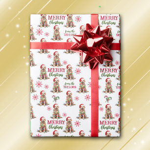 Labrador Retriever Gewikkeld in kerstverlichting Cadeaupapier