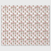 Labrador Retriever Gewikkeld in kerstverlichting Cadeaupapier (Vlak)