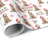 Labrador Retriever Gewikkeld in kerstverlichting Cadeaupapier (Rol Hoek)