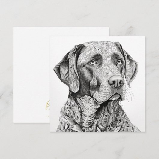 Labrador Retriever Gift Kaart (Voorkant / Achterkant)