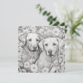 Labrador Retriever Gift Kaart (Staand voorkant)