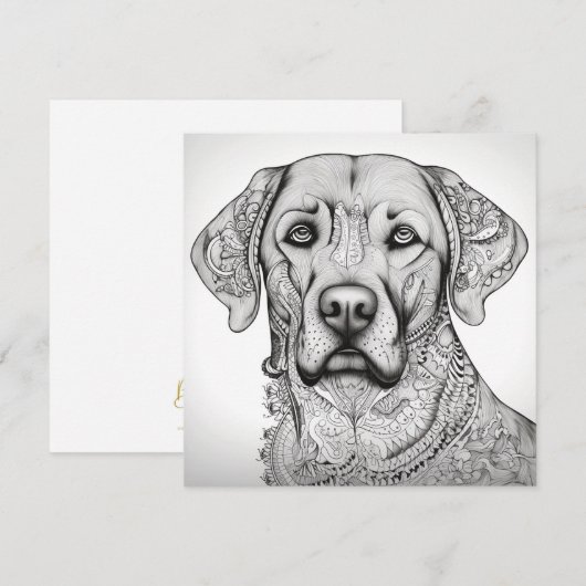 Labrador Retriever Gift Kaart (Voorkant / Achterkant)