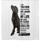 Labrador Retriever Gifts Black Lab Face Afbeelding Douchegordijn (Voorkant)