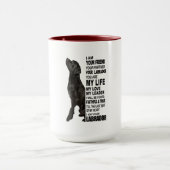 Labrador Retriever Gifts Black Lab Face Afbeelding Mok (Midden)