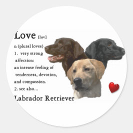 Labrador Retriever Gifts Ronde Sticker