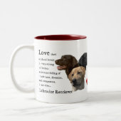 Labrador Retriever Gifts Tweekleurige Koffiemok (Links)