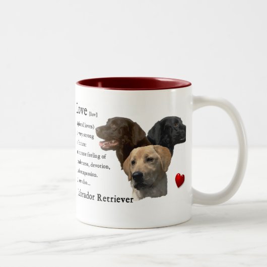 Labrador Retriever Gifts Tweekleurige Koffiemok (Rechts)
