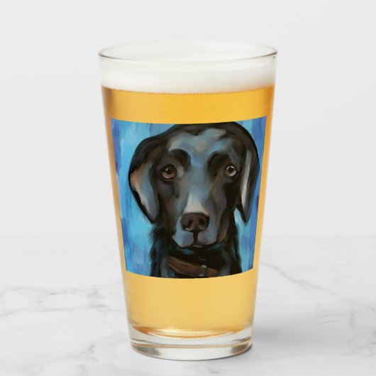 Labrador Retriever  Glas (Voorkant gevuld)