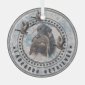 Labrador Retriever Glas Ornament (Voorkant)
