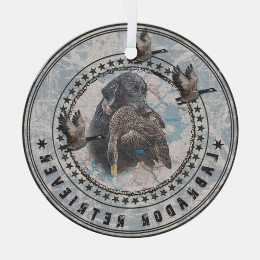 Labrador Retriever Glas Ornament (Achterkant)