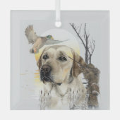 Labrador Retriever Glas Ornament (Voorkant)