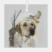 Labrador Retriever Glas Ornament (Achterkant)