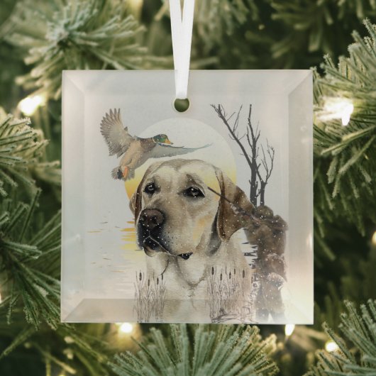 Labrador Retriever Glas Ornament (Insitu)